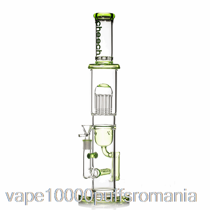 Vape Romania Cheech Glass Tree Recycler Big Rig Bong Verde